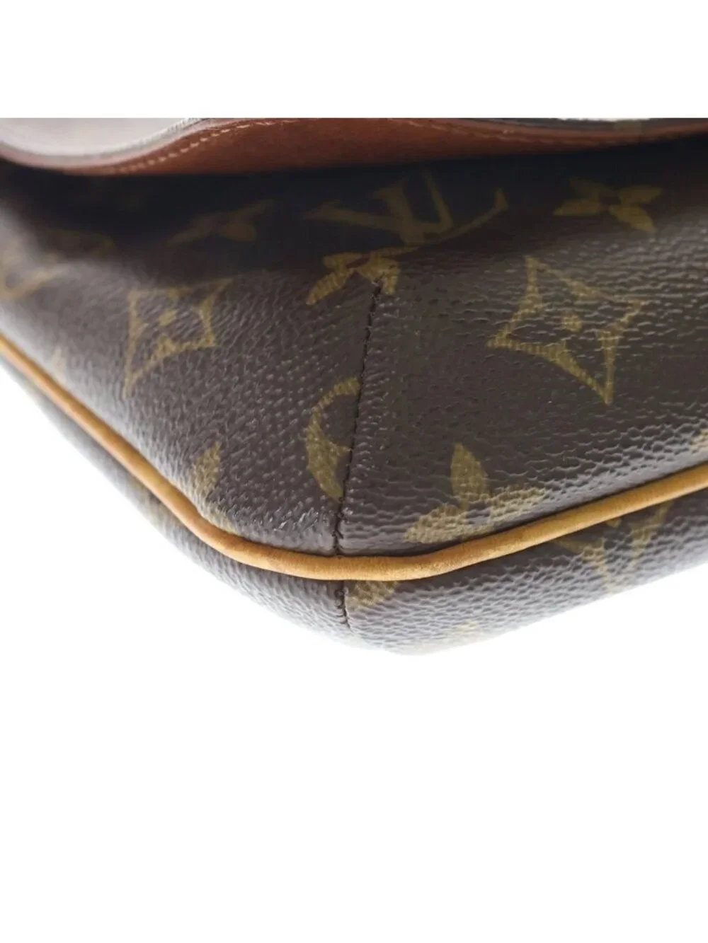 Louis Vuitton Monogram Musette Tango Shoulder Bag Brown Leather Gold